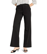 NIC + ZOE Lenox Ponte Buckle Wide Leg Pants