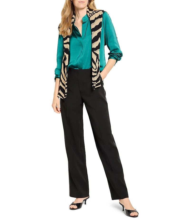 NIC + ZOE Lenox Sleek Stretch Tuxedo Wide Leg Pants