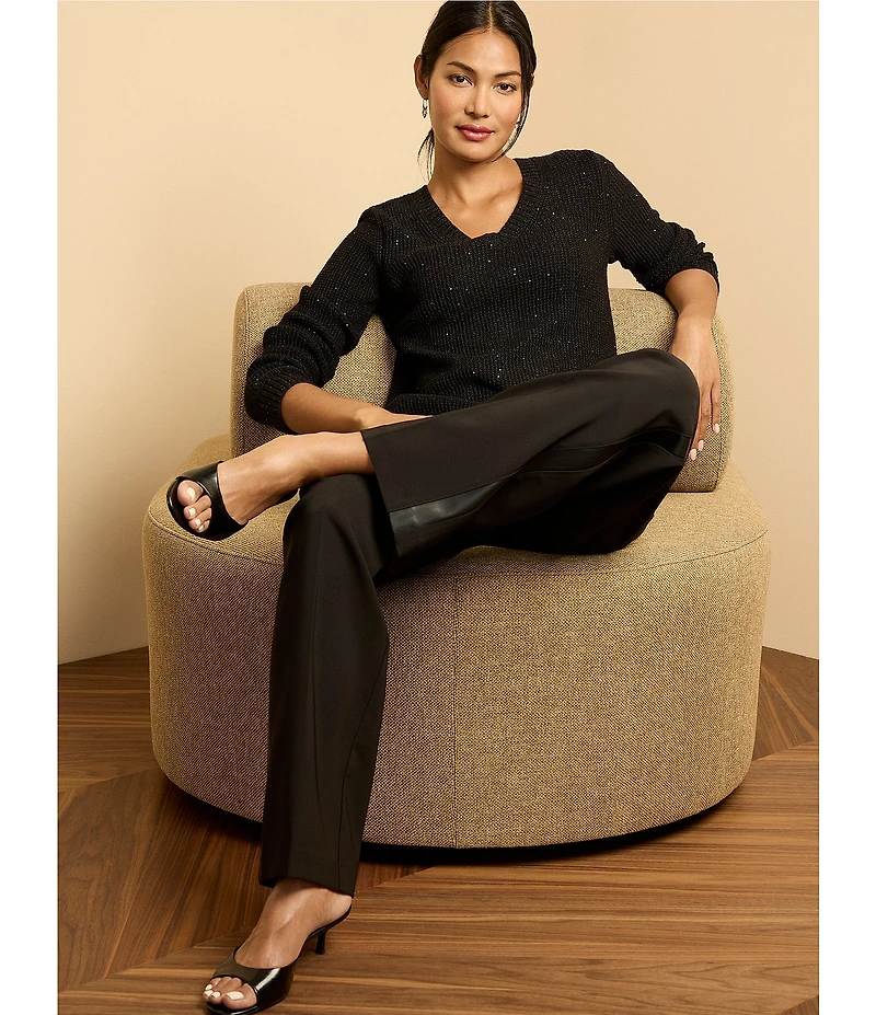 NIC + ZOE Lenox Sleek Stretch Tuxedo Wide Leg Pants