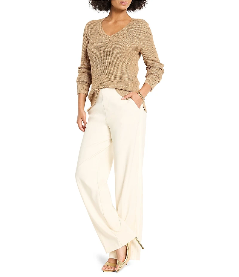 NIC + ZOE Lenox Sleek Stretch Tuxedo Wide Leg Pants
