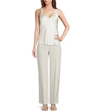 NIC + ZOE Lenox Wide Leg Accent Stitch Pants