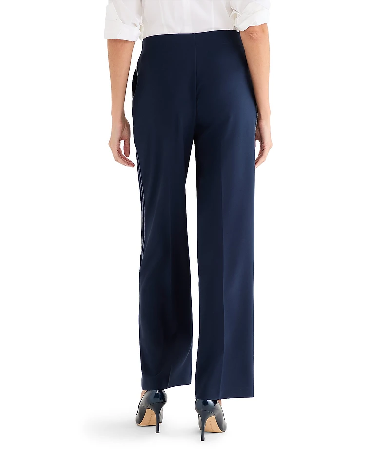 NIC + ZOE Lenox Wide Leg Accent Stitch Pants
