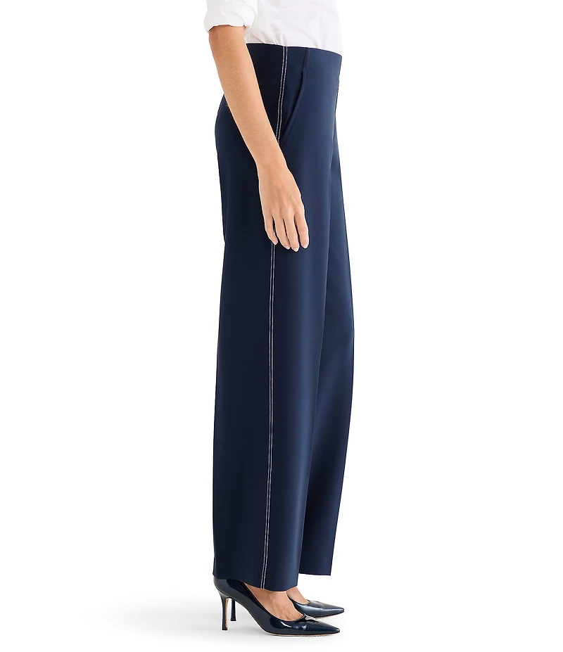 NIC + ZOE Lenox Wide Leg Accent Stitch Pants