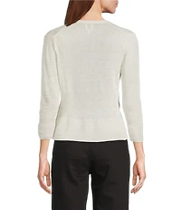 NIC + ZOE Lightweight V-Neck 3/4 Sleeve 4-Way Cardigan