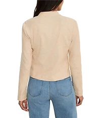 NIC + ZOE Linen-Blend Seams To Be Stretch Button-Front Jacket