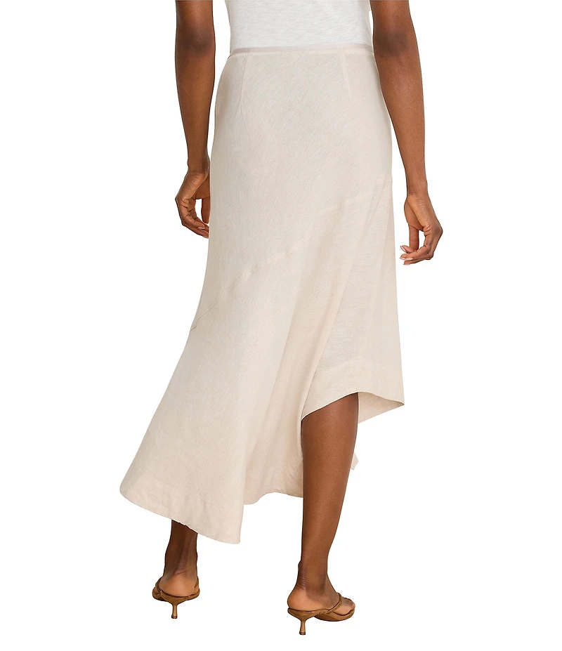NIC + ZOE Long Engagement Rumba Linen Asymmetric Hem Skirt