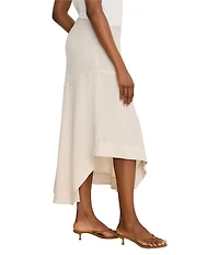 NIC + ZOE Long Engagement Rumba Linen Asymmetric Hem Skirt