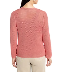NIC + ZOE Mesh 4-Way Bracelet Sleeve Open Front Cardigan