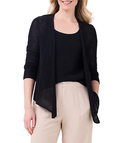 NIC + ZOE Mesh 4-Way Bracelet Sleeve Open Front Cardigan