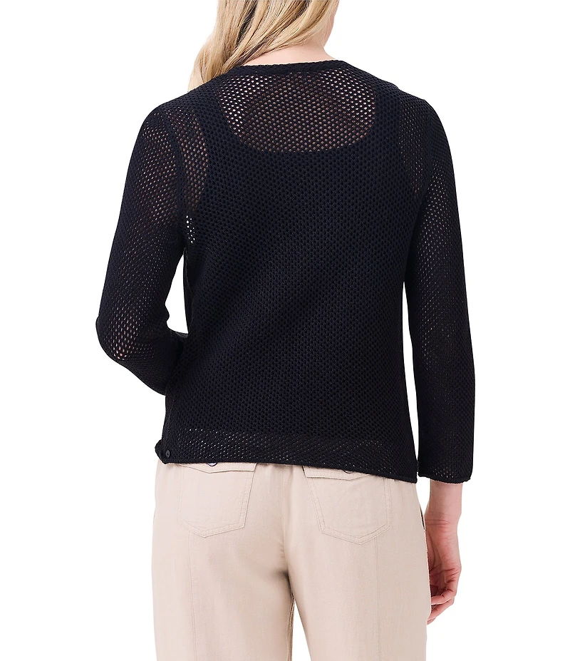 NIC + ZOE Mesh 4-Way Bracelet Sleeve Open Front Cardigan