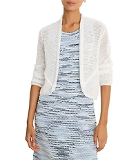 NIC + ZOE Mesh Cocoon Open Front Long Sleeve Cardigan
