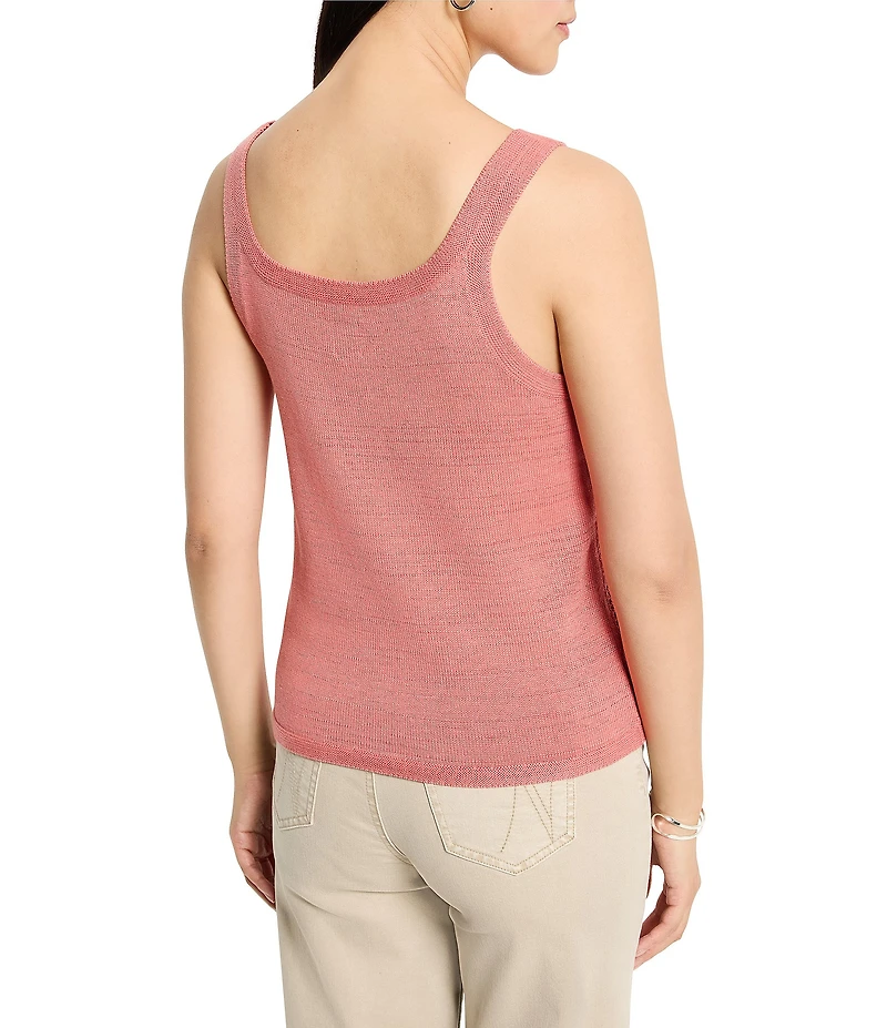 NIC + ZOE Mesh Stitch Scoop Neck Sleeveless Tank