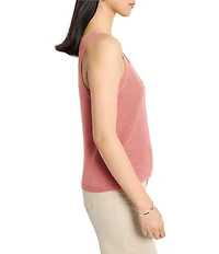 NIC + ZOE Mesh Stitch Scoop Neck Sleeveless Tank