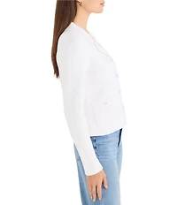 NIC + ZOE Milano Knit Collar Long Sleeve Jacket