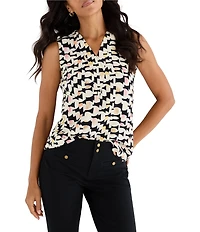 NIC + ZOE Mod Mix Crepe V-Neck Sleeveless Tank