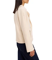 NIC + ZOE Notch Collar Long Sleeve Double-Breasted Cool Nights Knit Jacket
