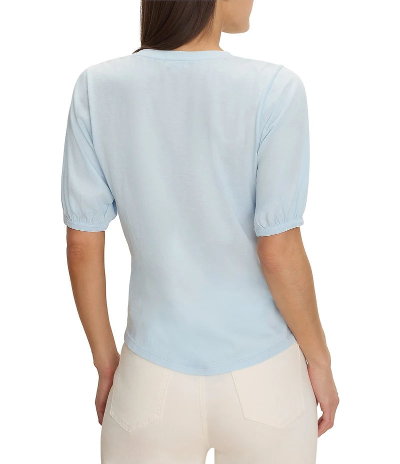 NIC + ZOE NZT Knit V-Neck Elbow Sleeve Tee
