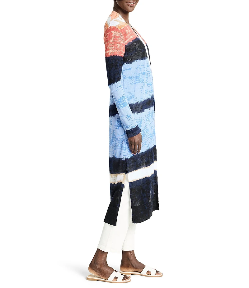 NIC + ZOE Painted Peninsula Open Front Long Sleeve Cardigan