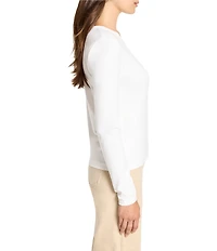 NIC + ZOE Perfect Knit Round Neck Long Sleeve Top