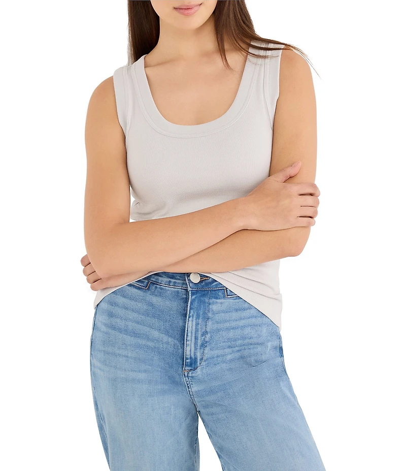 NIC + ZOE Perfect Rib Knit Scoop Neck Sleeveless Tank