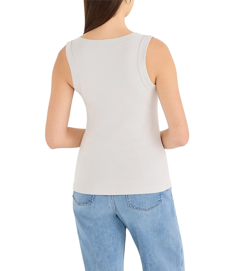 NIC + ZOE Perfect Rib Knit Scoop Neck Sleeveless Tank