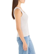 NIC + ZOE Perfect Rib Knit Scoop Neck Sleeveless Tank