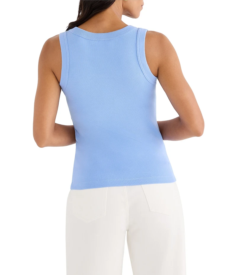 NIC + ZOE Perfect Rib Knit Scoop Neck Sleeveless Tank