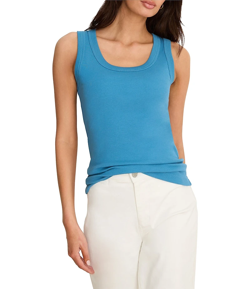 NIC + ZOE Perfect Rib Knit Scoop Neck Sleeveless Tank
