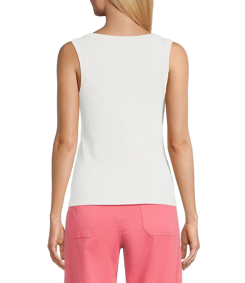 NIC + ZOE Perfect Rib Knit Scoop Neck Sleeveless Tank