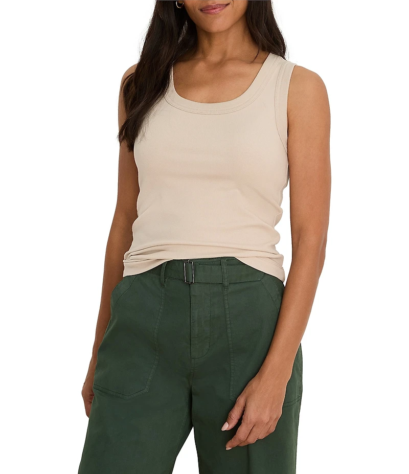 NIC + ZOE Perfect Rib Knit Scoop Neck Sleeveless Tank