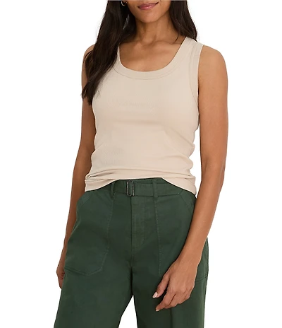 NIC + ZOE Perfect Rib Knit Scoop Neck Sleeveless Tank