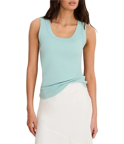 NIC + ZOE Perfect Rib Knit Scoop Neck Sleeveless Tank