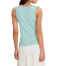 NIC + ZOE Perfect Rib Knit Scoop Neck Sleeveless Tank