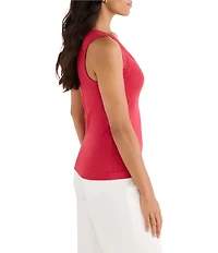 NIC + ZOE Perfect Rib Knit Scoop Neck Sleeveless Tank