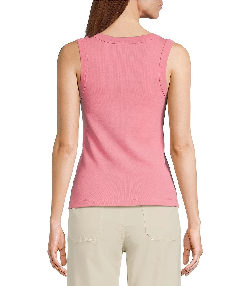 NIC + ZOE Perfect Rib Knit Scoop Neck Sleeveless Tank