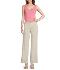 NIC + ZOE Perfect Rib Knit Scoop Neck Sleeveless Tank