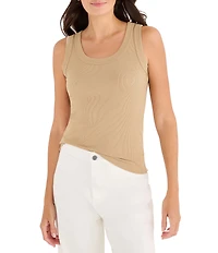 NIC + ZOE Perfect Rib Knit Scoop Neck Sleeveless Tank