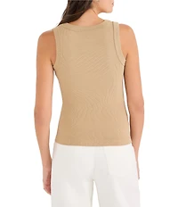NIC + ZOE Perfect Rib Knit Scoop Neck Sleeveless Tank