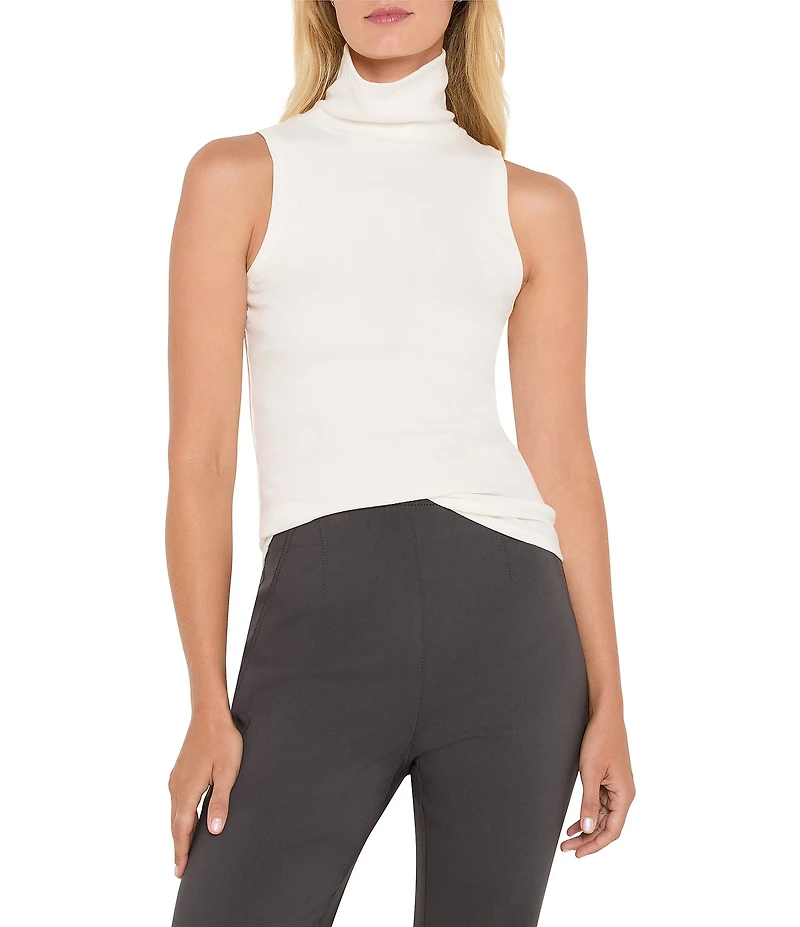 NIC + ZOE Perfect Rib Knit Turtleneck Sleeveless Tank