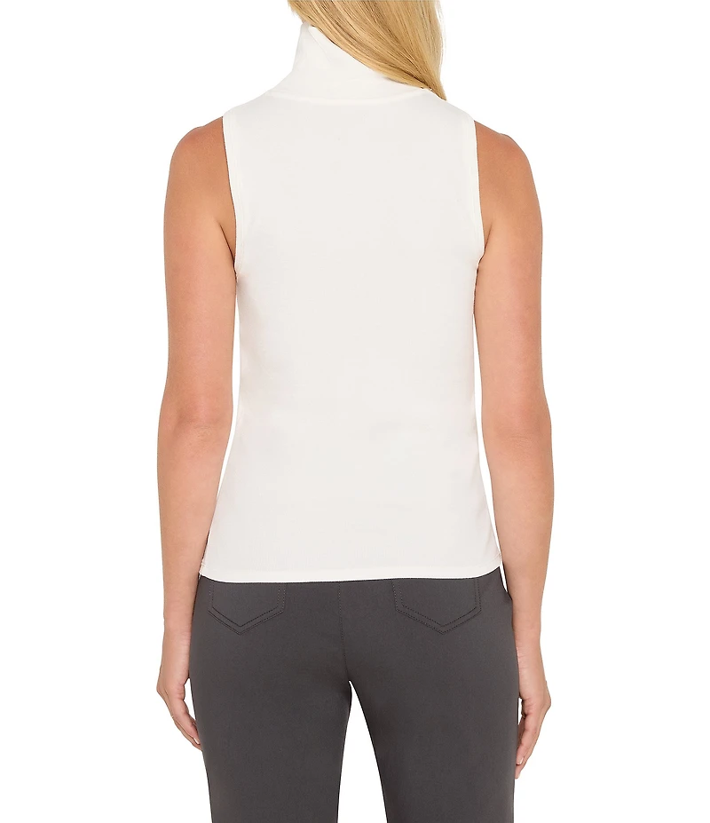 NIC + ZOE Perfect Rib Knit Turtleneck Sleeveless Tank