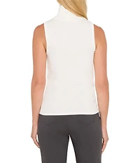 NIC + ZOE Perfect Rib Knit Turtleneck Sleeveless Tank