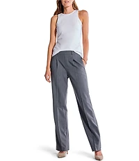 NIC + ZOE Perfect Stretch Cotton Crew Neck Sleeveless Fitted Tank