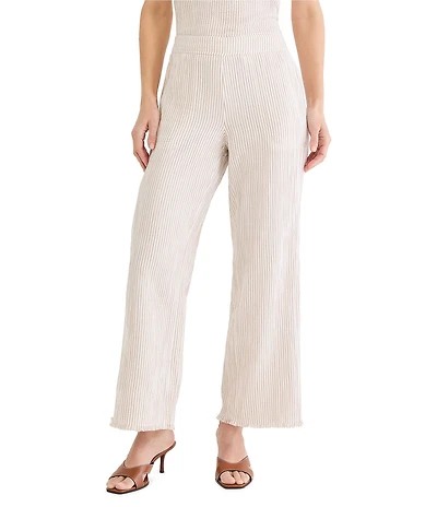 NIC + ZOE Pinstripe Gauze Wide Leg Coordinating Pants