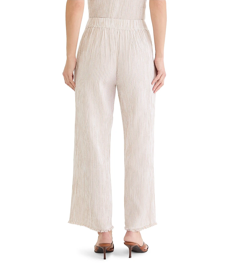 NIC + ZOE Pinstripe Gauze Wide Leg Coordinating Pants