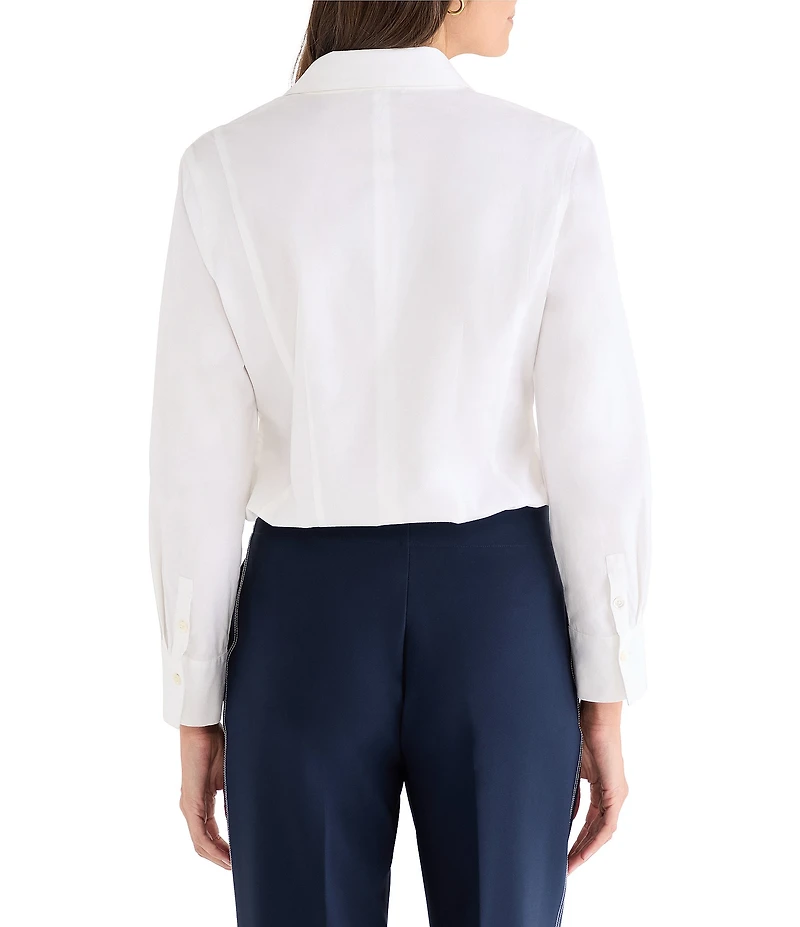 NIC + ZOE Pintuck Stretch Cotton Collar Long Sleeve Shirt