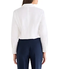 NIC + ZOE Pintuck Stretch Cotton Collar Long Sleeve Shirt