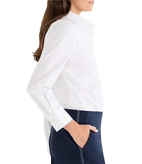 NIC + ZOE Pintuck Stretch Cotton Collar Long Sleeve Shirt