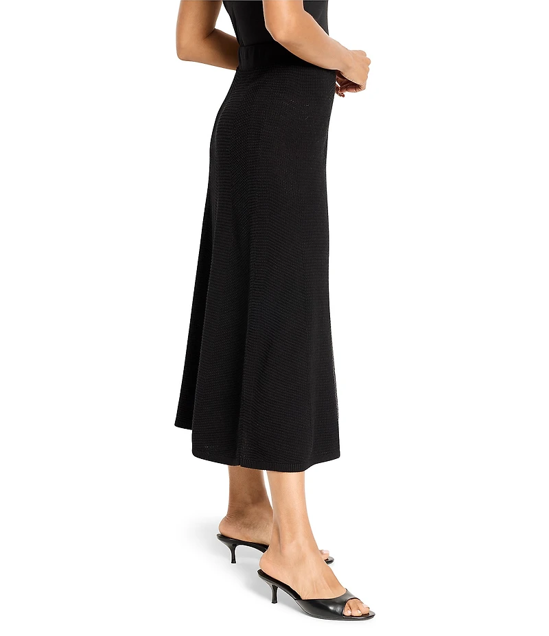 NIC + ZOE Pixel Knit A-Line Pull-On Midi Skirt