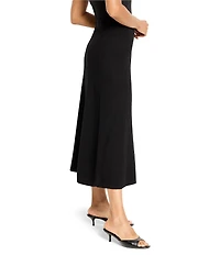 NIC + ZOE Pixel Knit A-Line Pull-On Midi Skirt