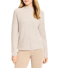 NIC + ZOE Pixel Knit Funnel Neck Long Sleeve Sweater